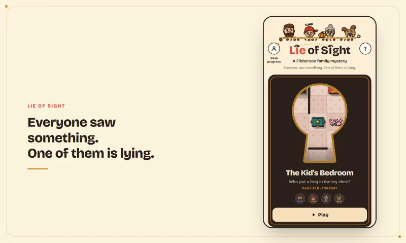 Everyone saw something. One of them is lying. The home screen on a phone.